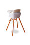 Premium Dual Height Wooden High Chair - Ivory - 7