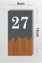 Vertical Laser Metal Composite - Wood Apartment Site -Apartment Hotel Office Door Number - Door No 27 - 3