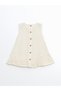 Lcw Baby Ecru Crew Neck Embroidered Baby Girl Dress - 5