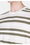 Regular Fit Round Neck Jacquard Men's White Short Sleeve T-Shirt - 4