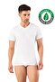 5 Pieces, 100% Organic Cotton Ribbed, V-Neck Men's T-Shirt & Undershirt, Ocs Certified