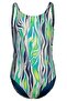 Water Print Girl's Swimming Suit