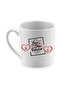 Coffee and tea mug, heat printing, double-sided design, B&E letters