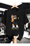 Unisex Print Detailed Oversize Simple T-shirt