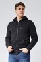 Mooncover Men's Zippered Hooded Sweatshirt with Pockets – Black - 3