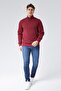 Mooncover Men's Half Zipper Warm Sweatshirt – Burgundy - 5