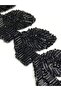 شريط موديل لاصق بالكي / شريط مطرز / 1 متر أسود / H1 - 2