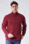 Mooncover Men's Half Zipper Warm Sweatshirt – Burgundy