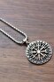 Viking Rune Viking Odin Symbol Steel Necklace Ds70 - 4