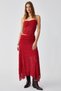 Ksanta Women's Regular Sleeveless Red Bustier with Straps - 2