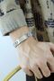 Gray Stainless Steel Men's Imprint Bracelet et99 - 5
