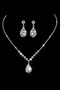 Wedding Engagement Henna Drop Stone Women's Necklace Earring Set Eg86
