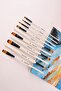 24 Pieces Curved Nylon Brush Set - Acrylic and Watercolor Brush cin688 - 3