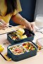 304 Steel Blue 1600 ml Two Layer Food Storage Container Sefertası Cin604Mv - 3