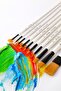 10Pcs Professional Oil Acrylic Gouache Paint Brush Set Nylon Brush Cin671By - 5