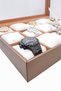 15 Diamond Bronze Leather Wooden Glass Watch Box St15-58 - 3