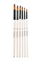6-Piece Pointed Oil Acrylic and Watercolor Brush Set, Nylon Brush Set cin686