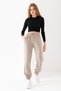 Women's Stone Color Modal Fabric High Waist Double Pocket Soft Textured Rubber Leg Detailed Sweatpants - 3