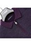 Men's Rasterless Long Sleeve Slim Zip-Up Polo Neck Sweatshirt - 180817   - Plum - Navy Blue - 2