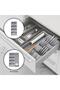 Plastic Spoon Drawer Organizer Grey Color Size 40*16cm