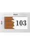 Horizontal Metal Composite - Wood Apartment -Apartment Hotel Office Door Number White - Door No: 103 Faceplate - 2