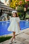 Bow and Puffy-Sleeved Princess Model Lace Embroidered Children's Formal Dress_M2450 - 5