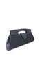 Black Color Suede Magnetic Closure Evening Dress Portfolio Clutch Wedding Henna Engagement Evening Bag - 2