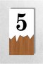 Vertical Metal Composite - Wooden Apartment - Apartment Hotel Office Door Number White - Door No:5 Bes