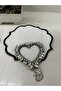 Heart Embroidered Stone 2-Piece Cocktail Napkin - 2