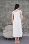Women's Ecru Lace Summer Special Design Cotton Maternity Maternity Nightgown - 6