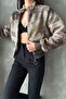 Patterned Plush Coat - Camouflage | |   F1129