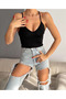 Women's Double V-Neck Rope Strap Crop New Season - 2