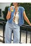 Women's Vest with Big Button Detail and Pockets