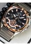 Straw Steel Cord,Silver Color Waterproof Guaranteed Men Wristwatch Bracelet - 5