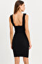 Women's Black Shoulder Strap Camisole Mini Dress Uro203 - 5
