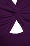 Purple Crepe Body-Hugging Strappy Cut-Out Detail Ruffled Sweetheart Neckline Mini Knitted Dress TWOSS23EL02097 - 8