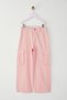 Pink Girl's 100% Cotton Pocket Detail Wide Leg Elastic Denim Trousers Tkdss25Pl00004 - 4