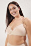 Beige Soft Comfort Back Stretchy Lace Plus Size Bra Tbbss25Cw00004 - 2