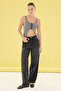 Anthracite Crop Premium Yarn/Special Yarn Ribbon Knitwear Thin Blouse Twoss25Bz00332 - 4