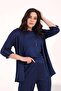 بنطال Trend42plus مقاس كبير بخصر مطاطي نيلي - 5