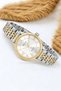 Women's Wristwatch – Steel Cord, Stylish Design with Diamond Detail, 2 Years Warranty, Gold-Silver Zmfe