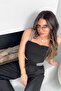 Black Pants - Contrast Stripe and Waist Detail - 3