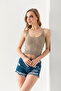 Hair Braid Strap V-Neck Crop Top, Body, Stylish Comfortable V-Neck Ribbed Sleeveless T-Shirt Crop, Strap Crop. - 7