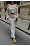 Madonna Collar Women's Knitting Long Skirt Suit - 4