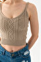 Hair Braid Strap V-Neck Crop Top, Body, Stylish Comfortable V-Neck Ribbed Sleeveless T-Shirt Crop, Strap Crop. - 3