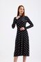 Patterned Viscon Dress-Point - 6