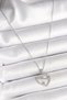 316L Steel Silver Color Chain Zircon Stone Heart Model Star Detail Women's Necklace - 2