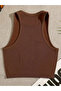 Women's Sleeveless Halter Neckline Breathable Cotton Bustier - 4