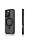 iPhone 16 Pro Case Magsafe Compatible Glass Back Surface Tpu Youngkit Gemstone Series Cover Black - 3