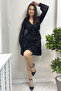 Women's Mini Evening Dress with Sequins - Low Back, Silver Cobalt Blue Beige Red Black - 4
